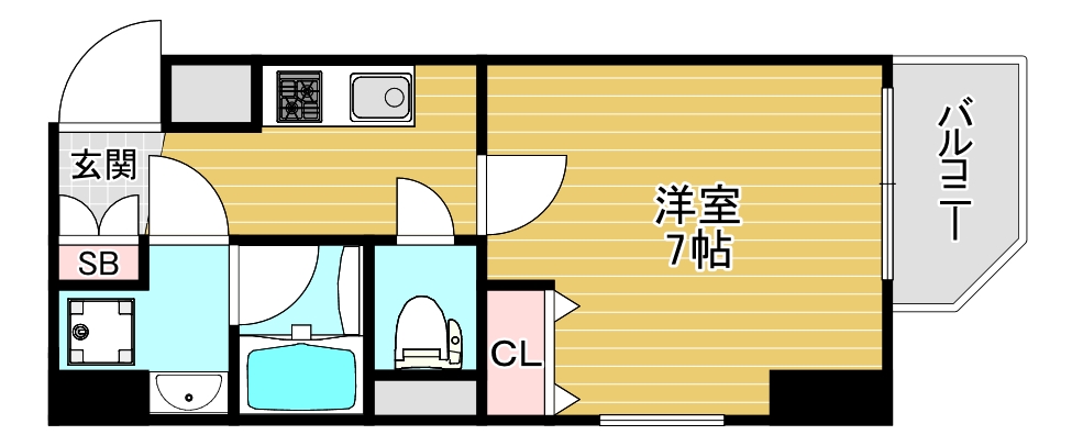 エスライズ東天満の間取り