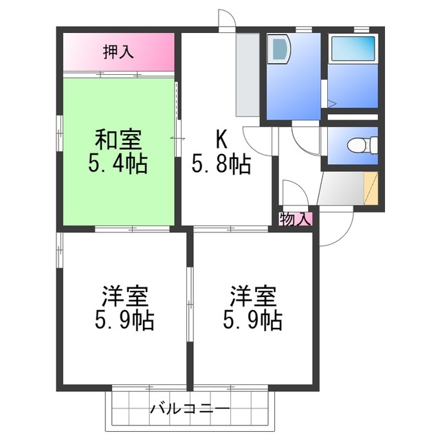 風見本郷Bの間取り