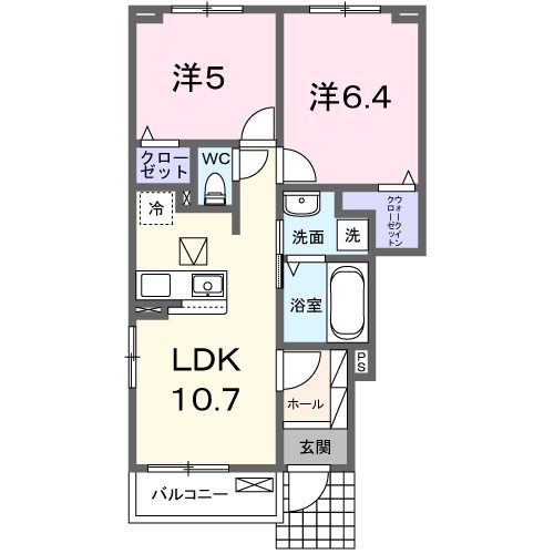 津市阿漕町津興のアパートの間取り