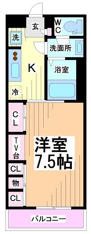 川崎市多摩区堰のマンションの間取り