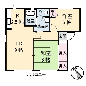 広島市安佐南区伴中央のアパートの間取り