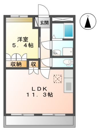 可児市下切のマンションの間取り