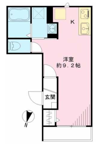 新宿区高田馬場のアパートの間取り