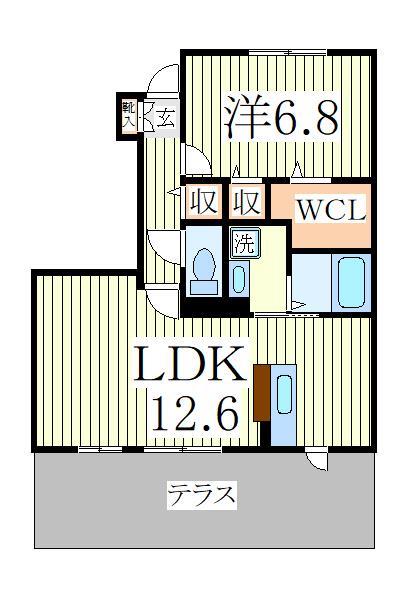 フラワーハイツ菅谷Ｄの間取り