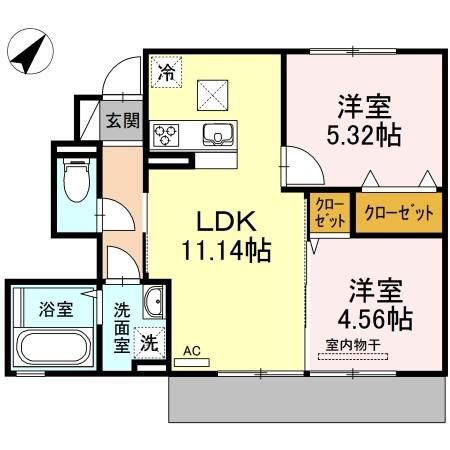 コンフォーティア三城IIの間取り