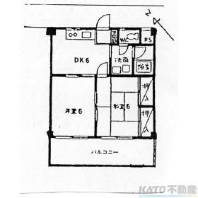 相模原市中央区東淵野辺のマンションの間取り