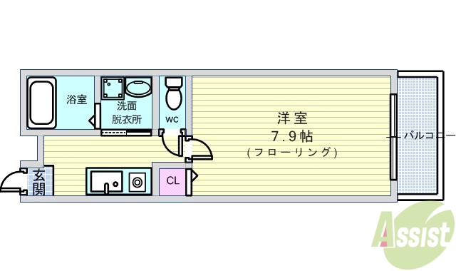 上野坂グランハイツAの間取り