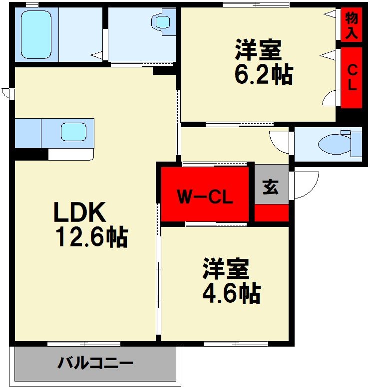 シャーメゾン葵 A棟の間取り