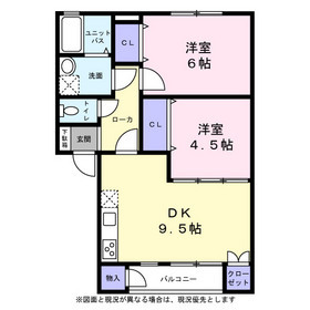 シティーハイツ　なの花Ａ棟の間取り