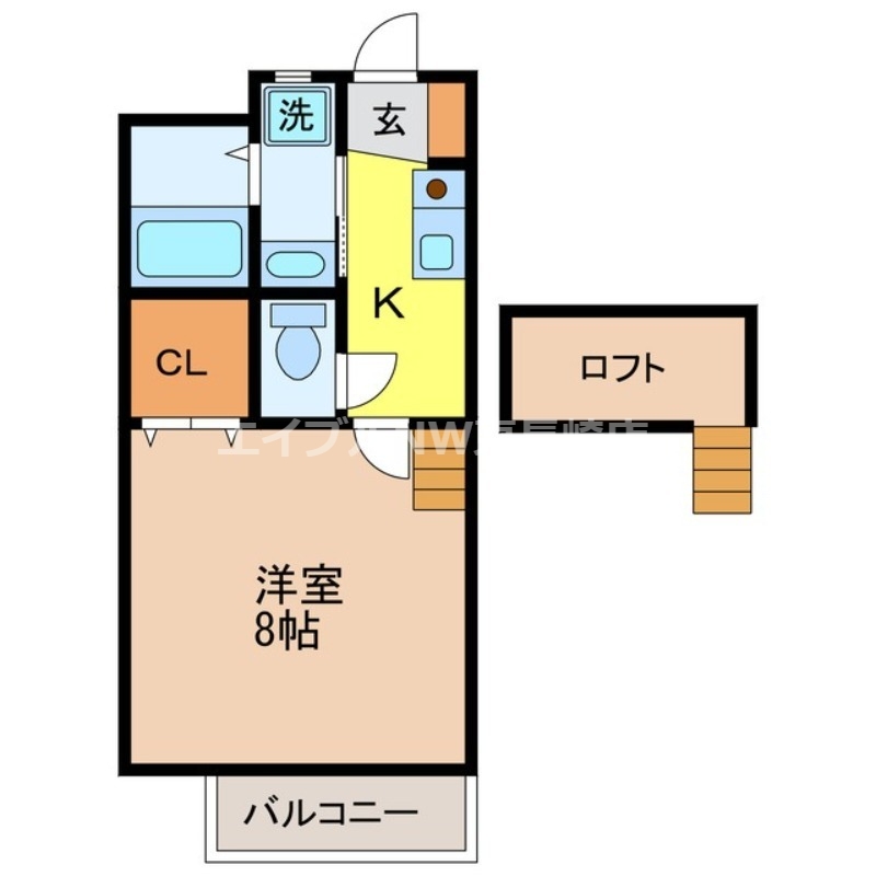 諫早市福田町のアパートの間取り