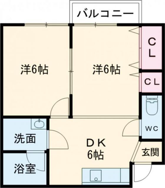 新潟市南区上下諏訪木のアパートの間取り