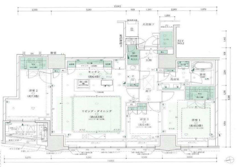 ザ・パークハウスグラン三番町26の間取り