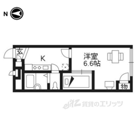 レオパレスおおやぶ２の間取り