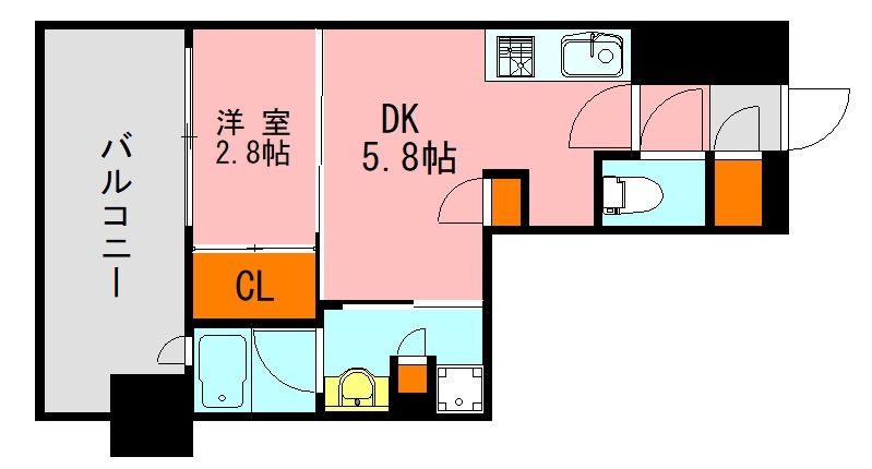 【福岡市博多区奈良屋町のマンションの間取り】