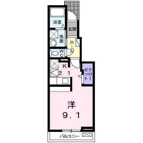 伊予郡松前町大字北黒田のアパートの間取り