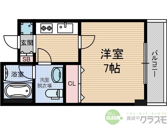 茨木市下穂積のマンションの間取り