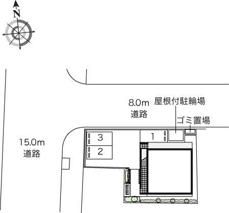 【豊橋市関屋町のアパートの駐車場】