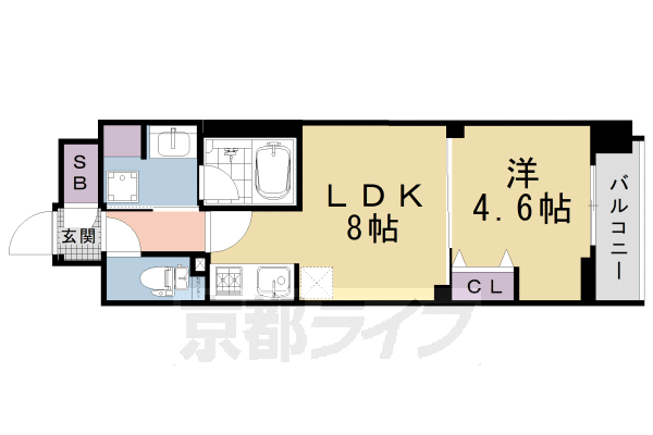 ベラジオ雅び東寺ＷＥＳＴの間取り