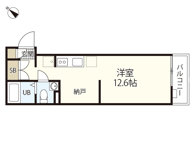 広島市安佐南区伴東のアパートの間取り