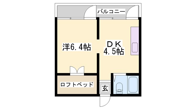 ヒルハイツ　A棟の間取り