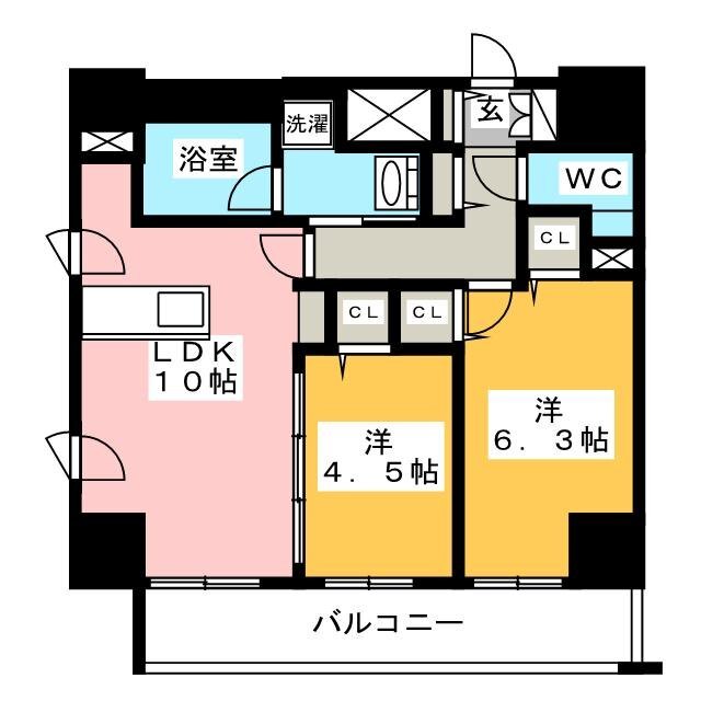 レフィールオーブ町屋駅前の間取り