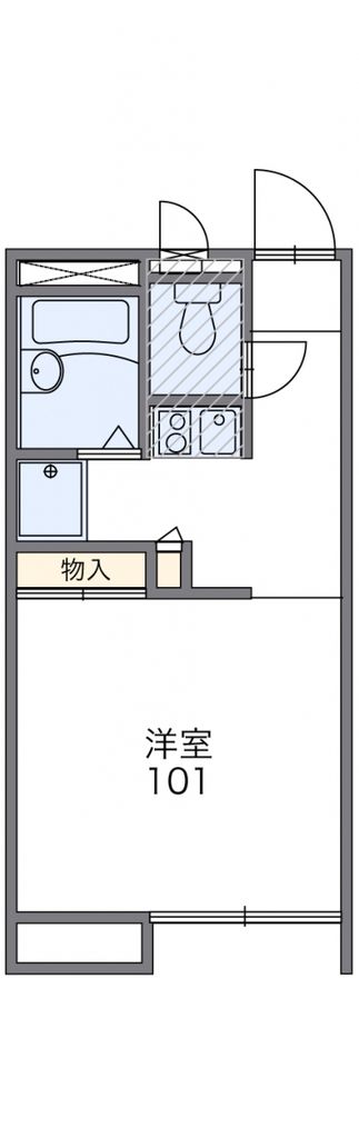 【熊谷市拾六間のアパートの間取り】