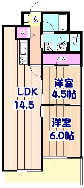 船橋市本町のマンションの間取り