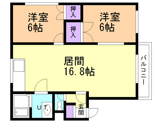 コーポ翠月（スイゲツ）の間取り