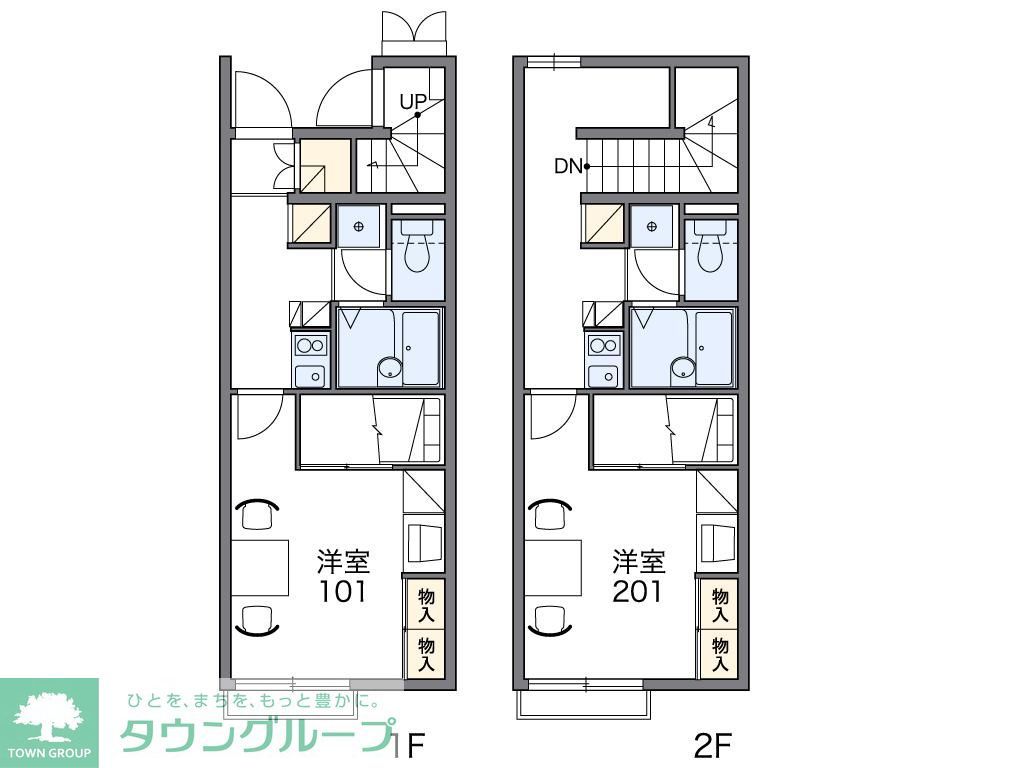 加須市愛宕のアパートの間取り