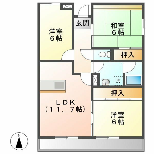 マンションエルガーデンの間取り