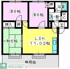 福岡市西区泉のアパートの間取り