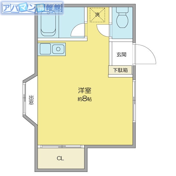 新潟市西区浦山のアパートの間取り