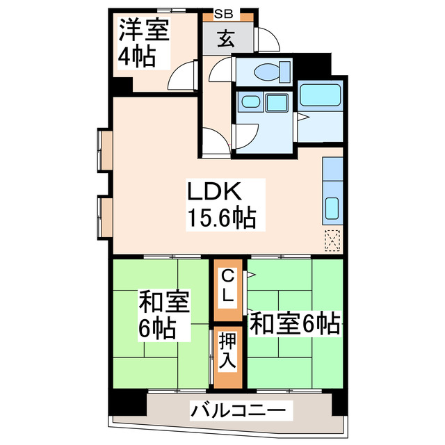 熊本市西区春日のマンションの間取り