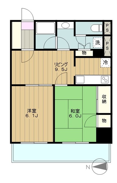 相模原市南区東林間のマンションの間取り