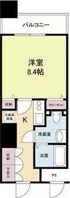 大阪市中央区馬場町のマンションの間取り