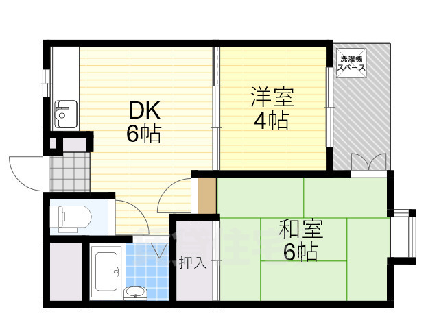 シティパレス三条大宮P-2の間取り