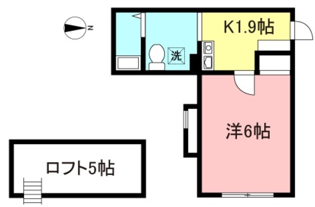 川崎市麻生区高石のアパートの間取り