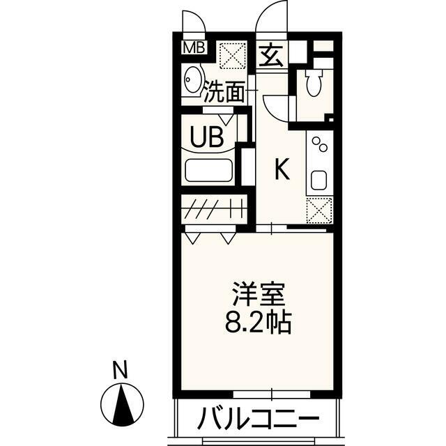 熊本市西区島崎のマンションの間取り