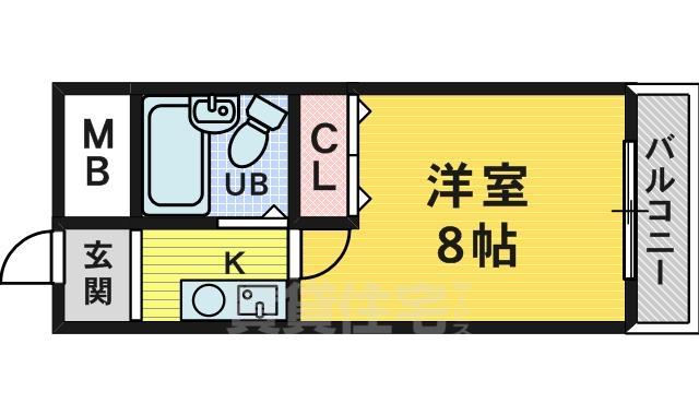 堺市北区長曽根町のマンションの間取り