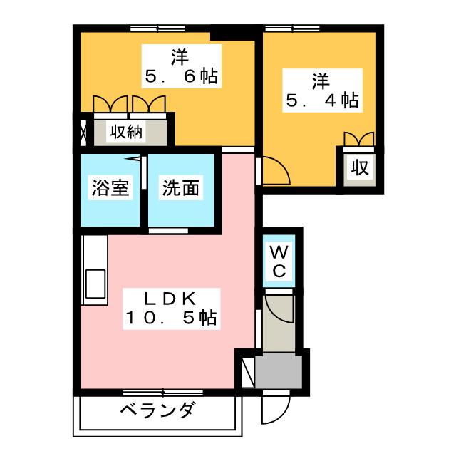 パレス花ノ木の間取り