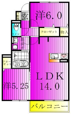 【プラシデス　Ａ棟の間取り】