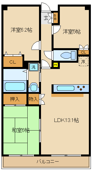 ディアハイム北松戸の間取り