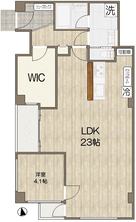 港区六本木のマンションの間取り