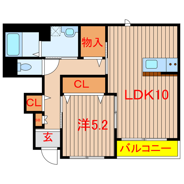 船橋市松が丘のアパートの間取り