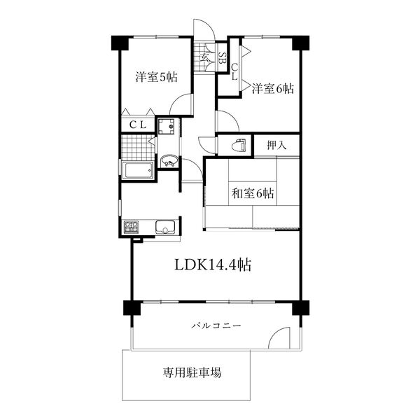 宝マンション尾頭橋WESTの間取り