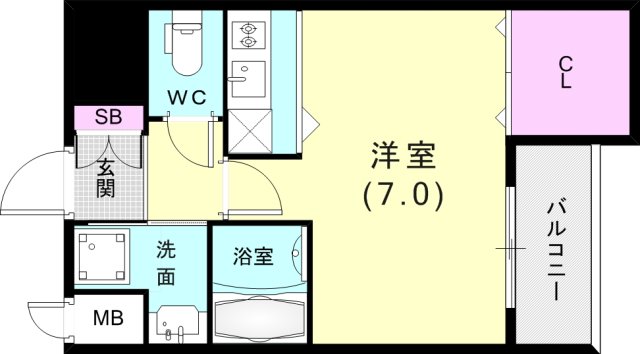TOYOTOMI STAY Premium神戸湊川公園の間取り