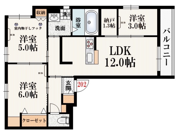 クローリス成城の間取り