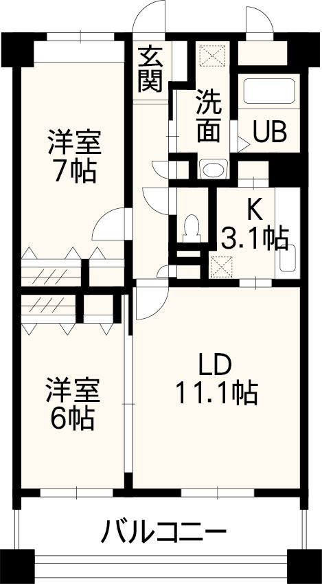 ホワイトステージ上熊本の間取り