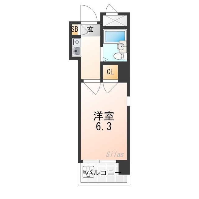 プラザ出水通の間取り