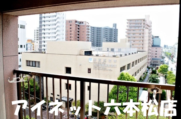 バルコニー　洗濯物はこちらへどうぞ。